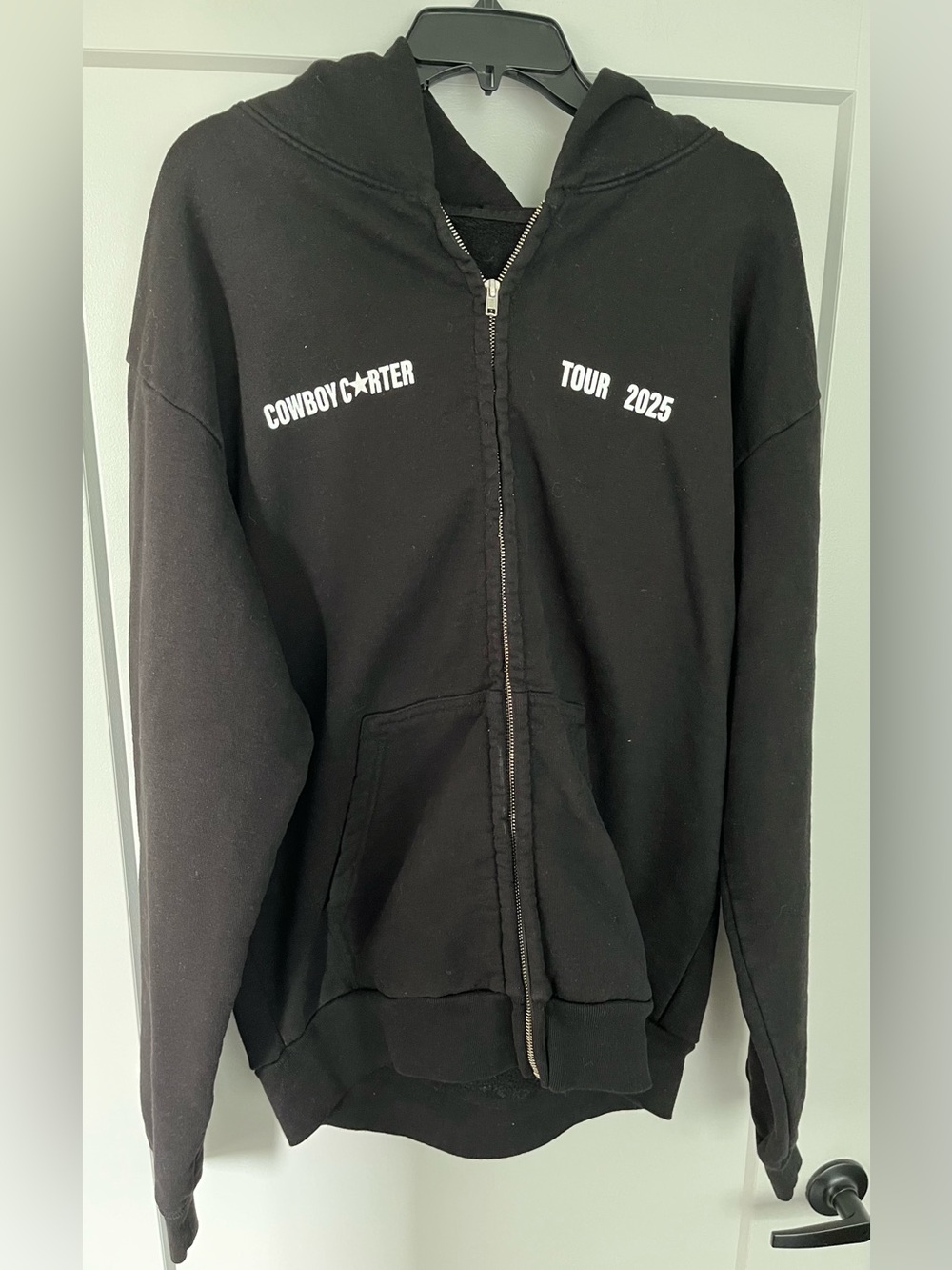 New Beyonce Cowboy Carter Tour Jacket Black Zip Up CCT 2025 Concert Size Large